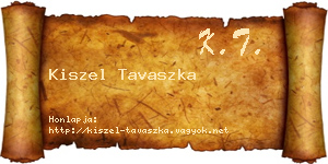 Kiszel Tavaszka névjegykártya